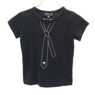 古着 agnes b. ENFANT アニエスベーアンファン ポルトガル製 半袖 Tシャツ 6ans ブラック キッズ(Tシャツ/カットソー)