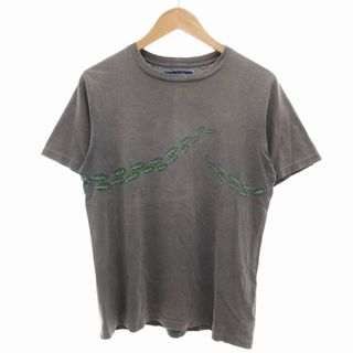Ron Herman - ロンハーマン DENIM Tシャツ リーフ プリント ダメージ加工 S グレー