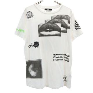 ディーゼル(DIESEL)の古着 DIESEL ディーゼル リップ プリント 半袖 Tシャツ XS ホワイト T-DARIA-S1 レディース(Tシャツ(半袖/袖なし))
