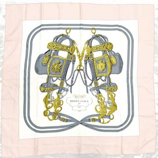 エルメス(HERMES)のHERMES カレ90 大判 スカーフ BRIDES de GALA ブリッド(バンダナ/スカーフ)