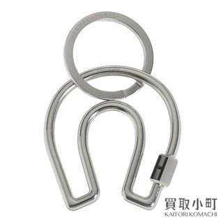 エルメス(HERMES)の【美品】エルメス【HERMES】フェール ア シュヴァル キーリング シルバー チャーム ブラック 黒 蹄鉄 ホースシュー アクセサリー バッグチャーム H077329FJ03 FER A CHEVAL KEY RING【Aランク】【中古】(キーホルダー)