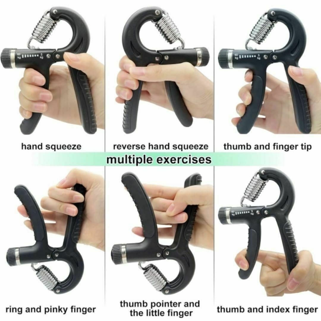 2個set 握力増強器 エクササイズ 指手首力 握力調整抵抗 5kg-60kg スポーツ/アウトドアのトレーニング/エクササイズ(トレーニング用品)の商品写真
