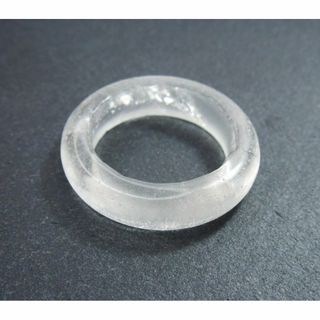 C2 約16.5号 クリスタル リング 水晶 くりぬきリング 天然石 新品 指輪(リング(指輪))