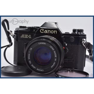★実用美品★ キヤノン Canon AE-1 + Canon NEW FD 50mm F1.8 ★完動★同梱可 #R157(フィルムカメラ)