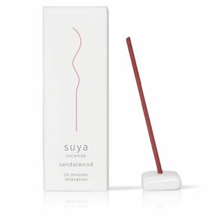 suya お香 白檀 サンダルウッド インセンス 30本入り 陶器香立て付き(その他)