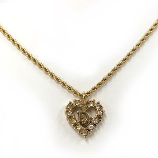 クリスチャンディオール(Christian Dior)のChristian Dior ヴィンテージ ハート ネックレス ゴールド メタル(ネックレス)