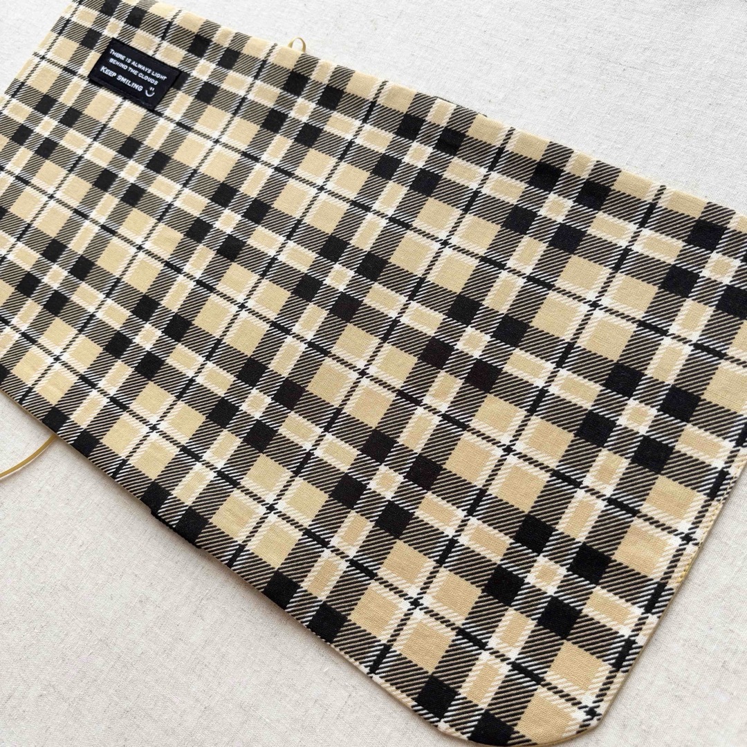 【四六判ハード_a017】ブックカバー チェック柄 ハンドメイドの文具/ステーショナリー(ブックカバー)の商品写真