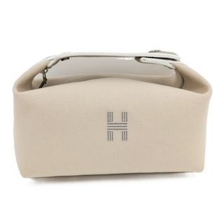 エルメス(HERMES)のHERMES ハンドバッグ ブリッド ア ブラック PM キャンバス アイボリー(ハンドバッグ)