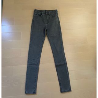 UNIQLO - 美品　ウルトラストレッチスキニーハイライズジーンズ　24 グレー