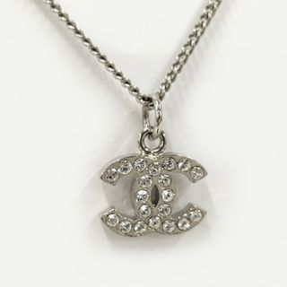 シャネル(CHANEL)のCHANEL ネックレス ココマーク ラインストーン GP B10V(ネックレス)
