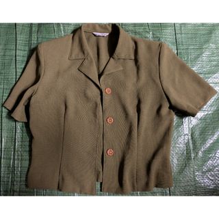 半袖　グリーン　9AR(シャツ/ブラウス(半袖/袖なし))