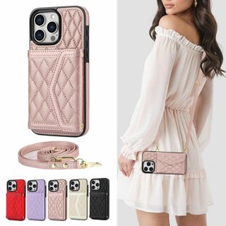 【カバー】Hoyong iPhone15 ケース 手帳型 ショルダー スマホケー(その他)