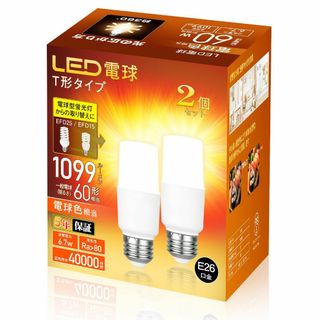 【特価商品】LED電球 e26口金 T形タイプ 60w/100w形相当 電球色 