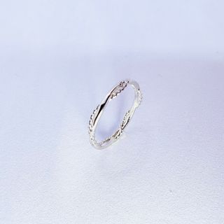 日本製 SILVER925ワイヤーツイストリング⭐︎5号 シルバーカラー