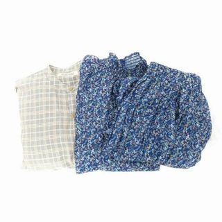ダブルネーム(DOUBLE NAME)のダブルネーム 3点セット ワンピース フレアスカート ブラウス 総柄 F(ロングワンピース/マキシワンピース)