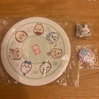 チイカワ(ちいかわ)のちいかわ　くら寿司　寿司皿　集合　モモンガ　フィギュア　缶バッジ(キャラクターグッズ)