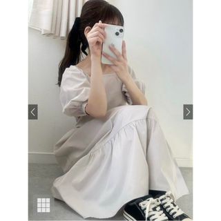 グレイル(GRL)のGRL スクエアネックバックリボンティアードワンピース k8839w(ロングワンピース/マキシワンピース)
