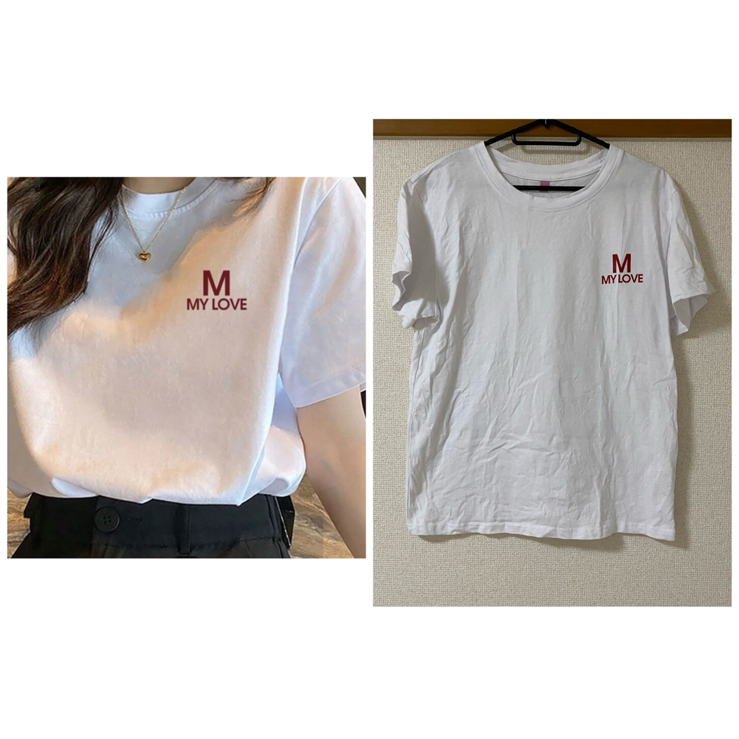 SHEIN(シーイン)のロゴプリントTシャツ レディースのトップス(Tシャツ(半袖/袖なし))の商品写真