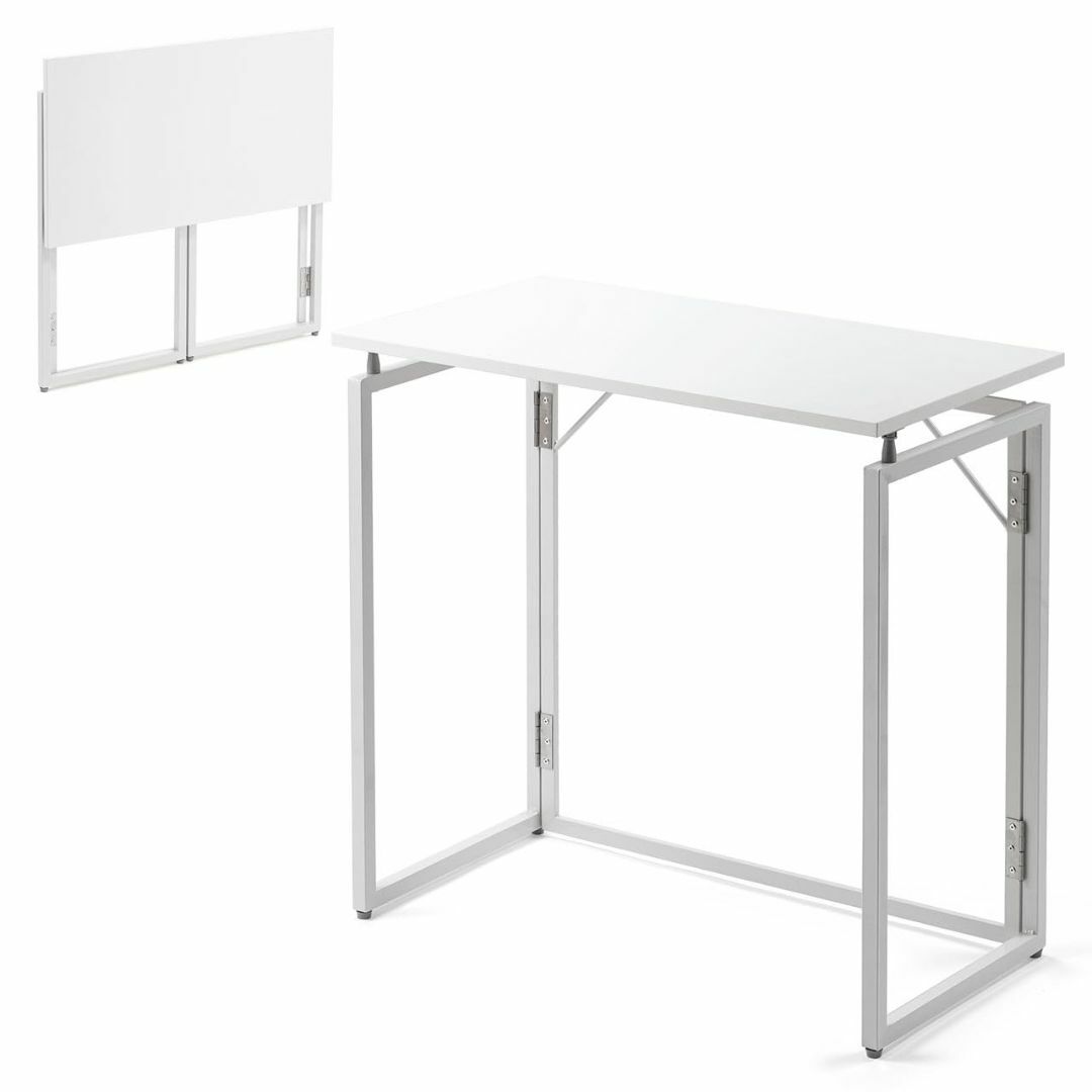 サンワダイレクト 折りたたみデスク コンパクト 幅73×奥行40×高さ70cm  インテリア/住まい/日用品のオフィス家具(オフィス/パソコンデスク)の商品写真