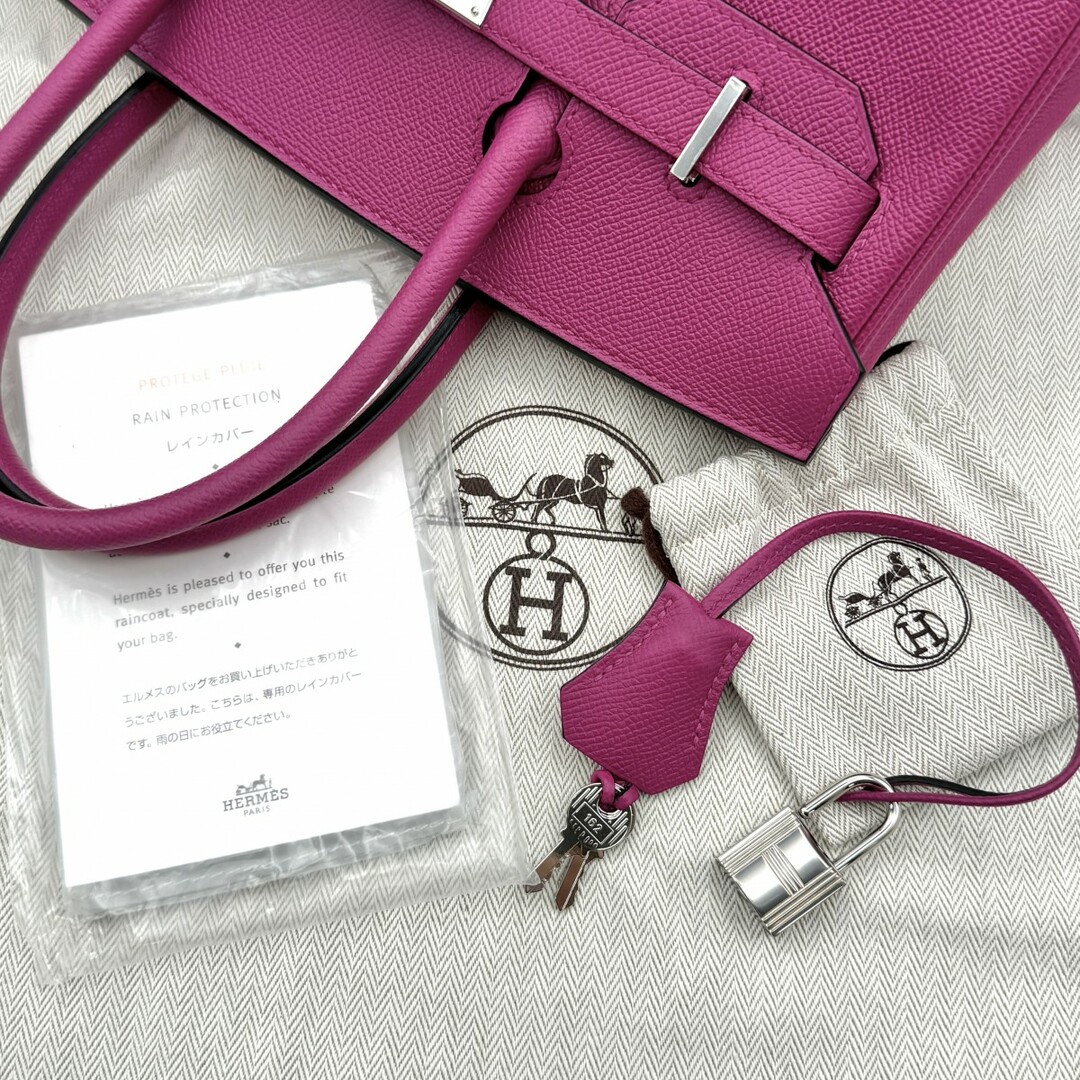 HERMES(エルメス)のエルメス HERMES バーキン30 バーキン 30 バッグ トートバッグ エプソン トスカ パープル ピンク 紫 シルバー金具 ヴォーエプソン レディースのバッグ(トートバッグ)の商品写真