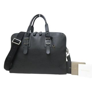 ブルガリ(BVLGARI)のBVLGARI ブルガリ ブリーフケース BVLGARI BVCKLE ビジネスバッグ 281993 ブラック レザー メンズ 2WAY シルバー金具【本物保証】(ビジネスバッグ)