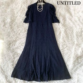 アンタイトル(UNTITLED)のUNTITLED フラワーシュリンクレースワンピース 2サイズ 定価3.5万(ロングワンピース/マキシワンピース)
