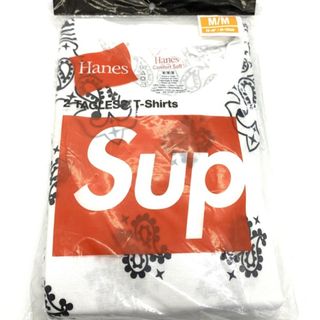 SUPREME シュプリーム 22AW Hanes ヘインズ Bandana Tagless Tees バンダナ タグレス Tシャツ 2PACK 2枚組 ホワイト Size M