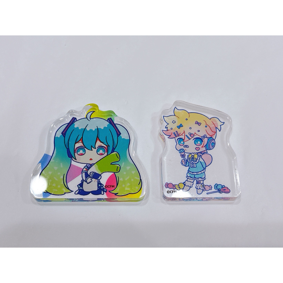 初音ミク 鏡音レン アクリルプレート 2個セット エンタメ/ホビーのアニメグッズ(その他)の商品写真