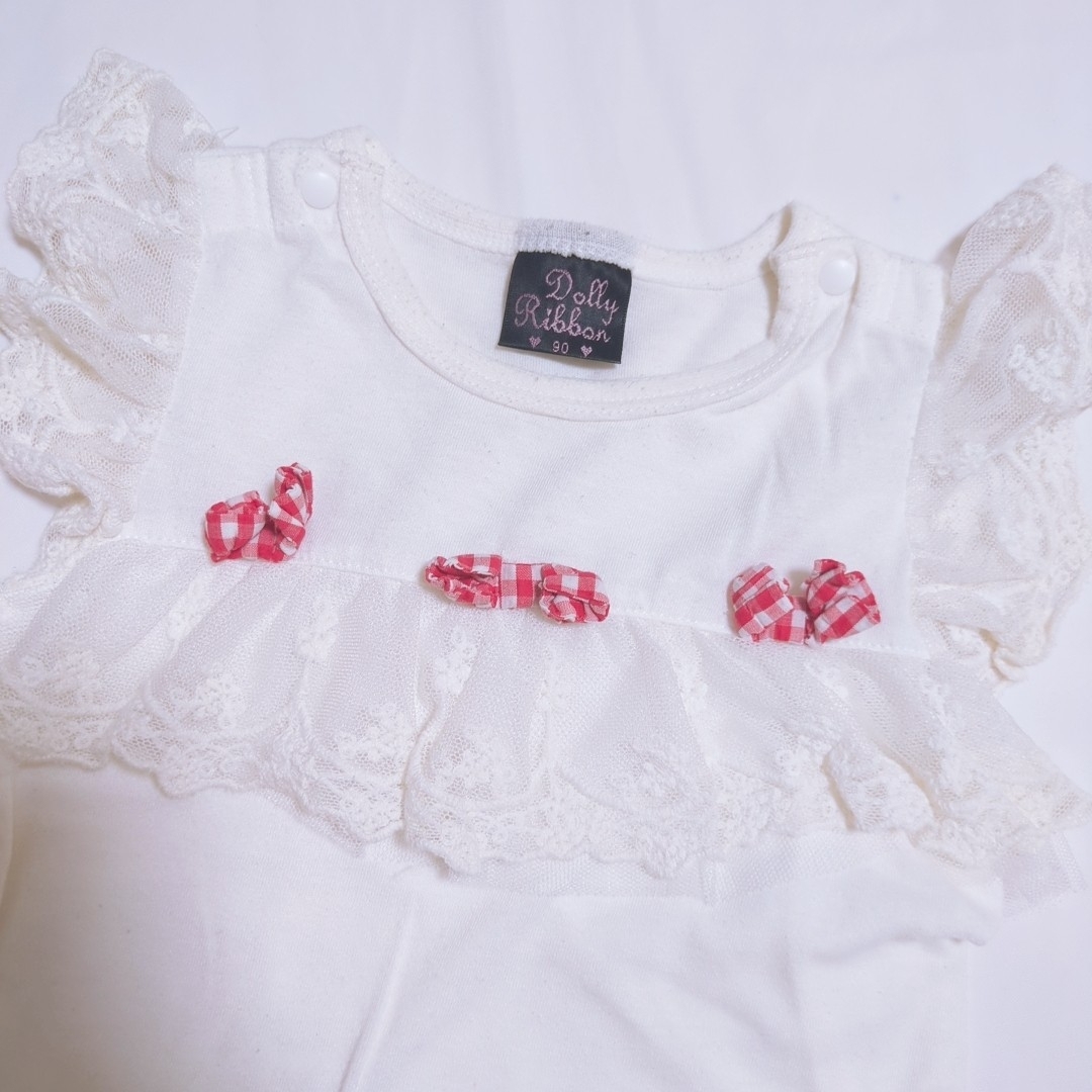 ⑤半袖Tシャツ 90cm 2枚セット キッズ/ベビー/マタニティのキッズ服女の子用(90cm~)(Tシャツ/カットソー)の商品写真