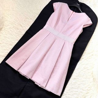 テッドベーカー(TED BAKER)のテッドベイカー ボックスプリーツ ワンピース 2 ウエスト切替 ピンク Aライン(ひざ丈ワンピース)