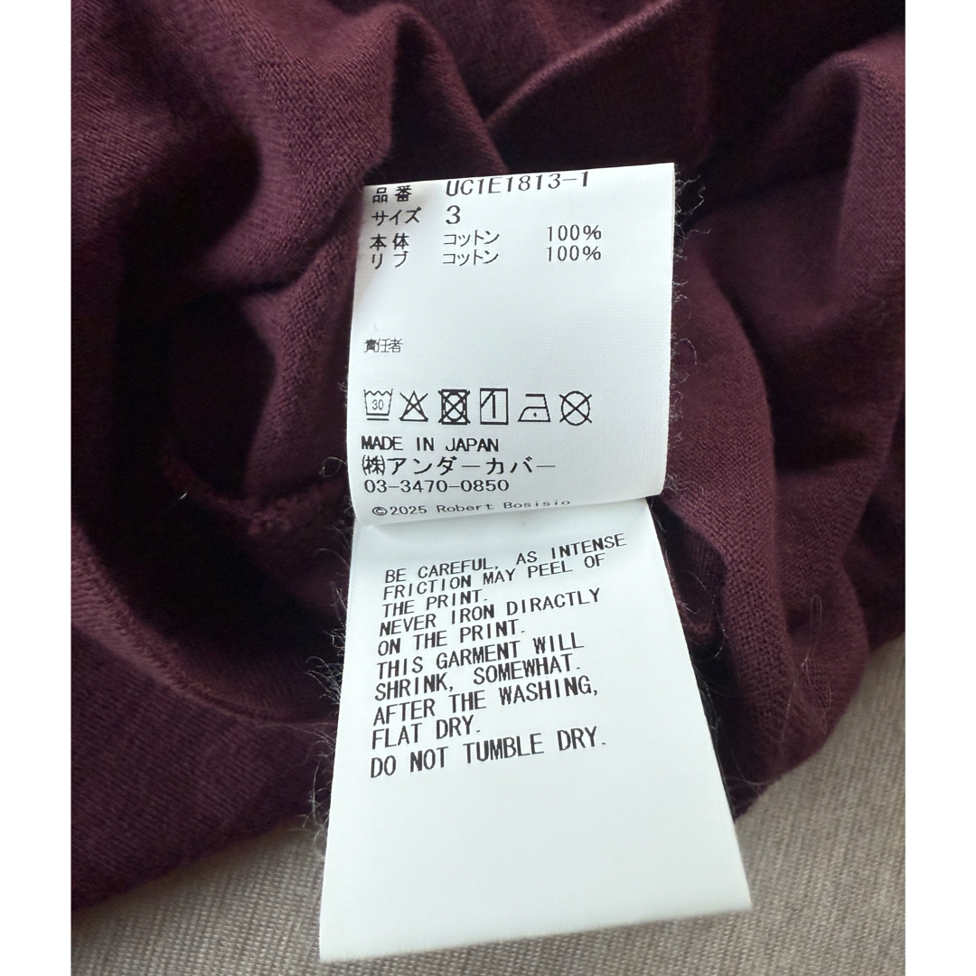 UNDERCOVER(アンダーカバー)の25SS新品 UNDERCOVER Robert Bosisio Tシャツ 3 レディースのトップス(Tシャツ(半袖/袖なし))の商品写真