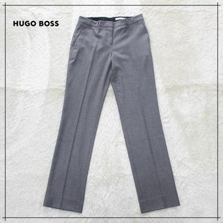 ヒューゴボス(HUGO BOSS)の美品　ヒューゴボス　スラックス　UK4　チェック　グレー(その他)