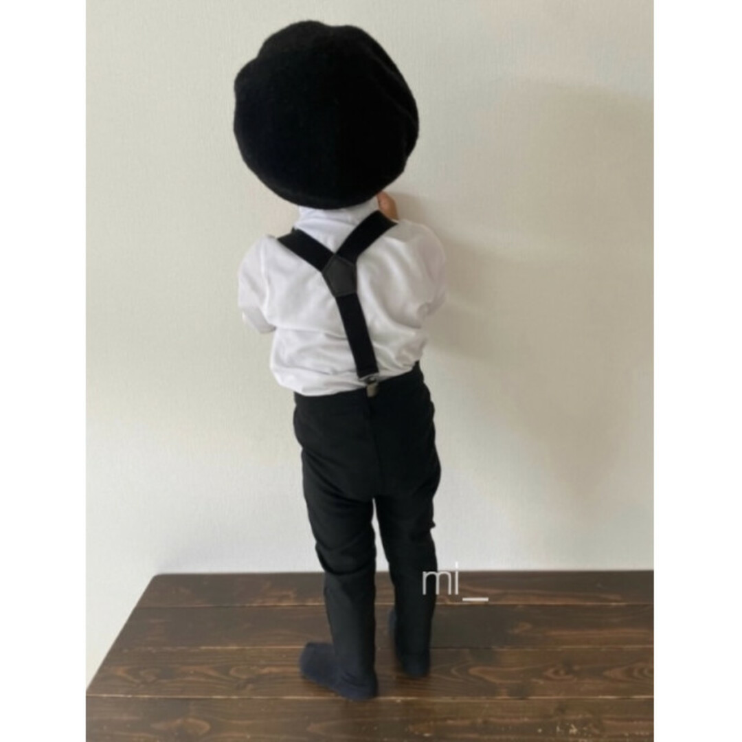 新品⭐️キッズ 90 フォーマル セット シャツ サスペンダー スーツ パンツ キッズ/ベビー/マタニティのベビー服(~85cm)(セレモニードレス/スーツ)の商品写真