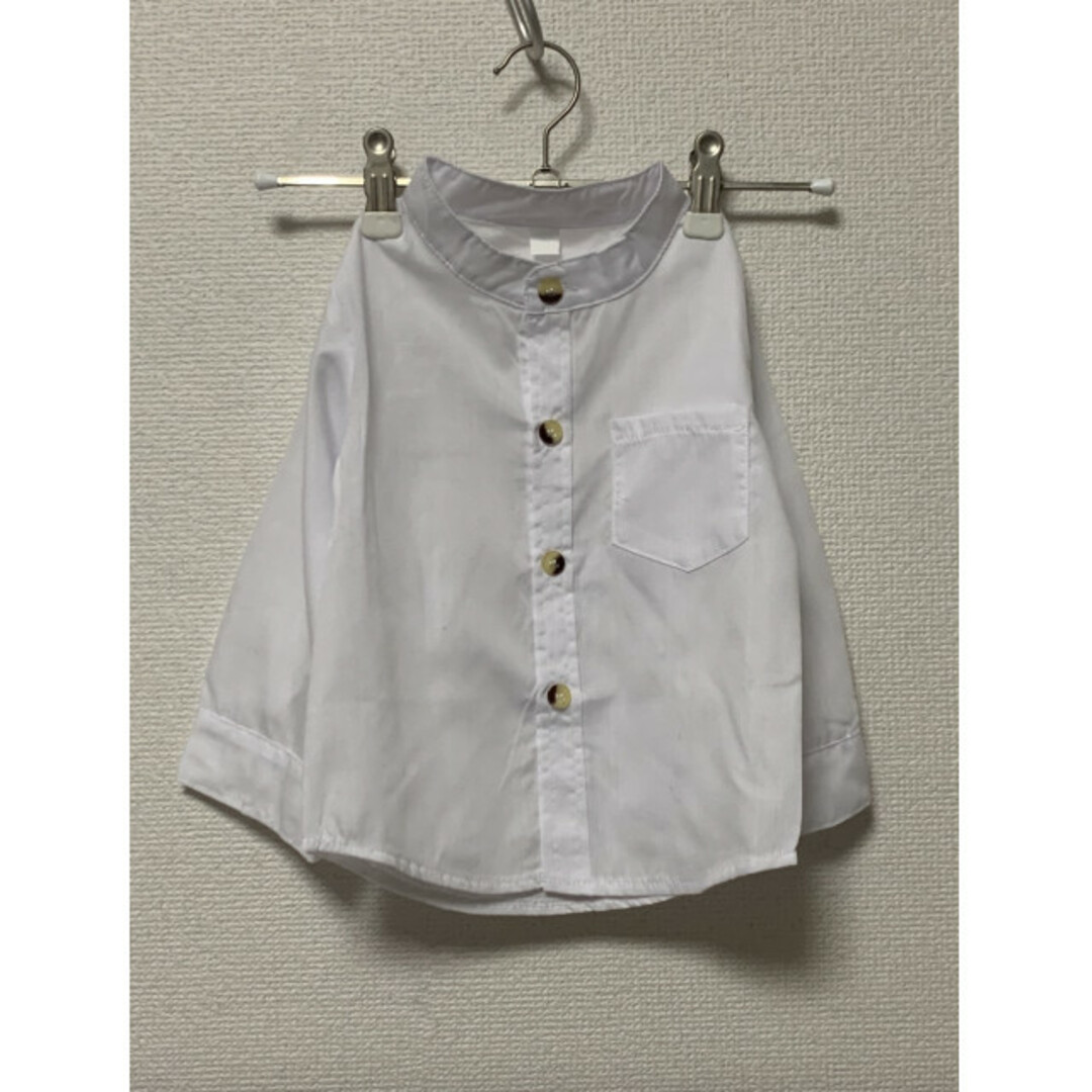 新品⭐️キッズ 90 フォーマル セット シャツ サスペンダー スーツ パンツ キッズ/ベビー/マタニティのベビー服(~85cm)(セレモニードレス/スーツ)の商品写真