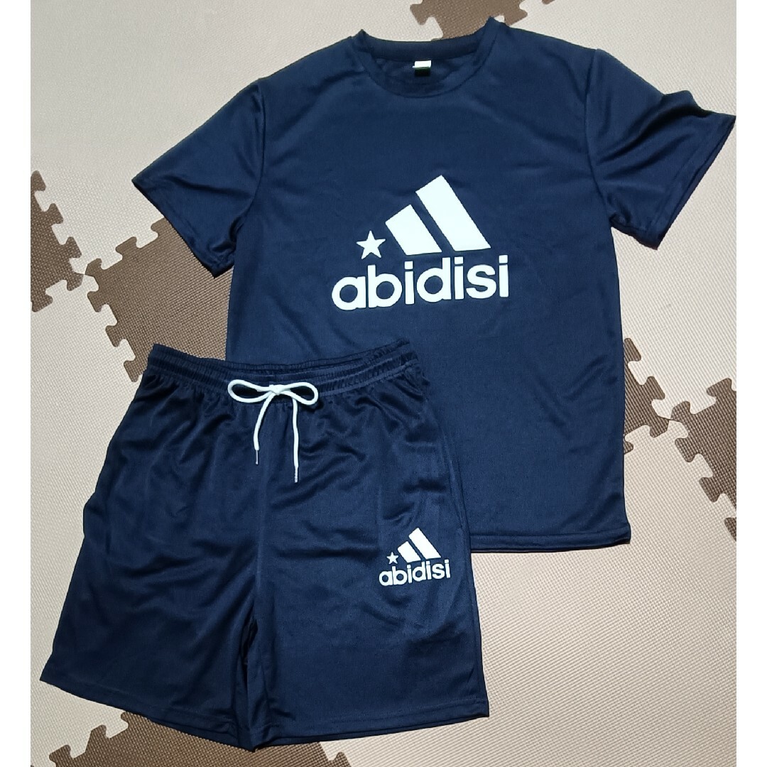 ☆ASU-360 abidisi Tシャツ&ハーフパンツ セットアップ 紺 メンズのトップス(Tシャツ/カットソー(半袖/袖なし))の商品写真