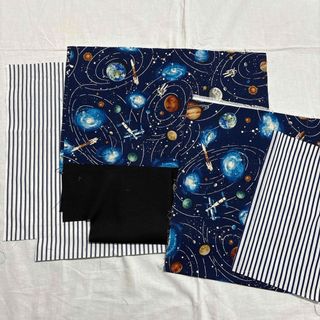 端切れ　宇宙柄　トートバッグ　上靴入れ
