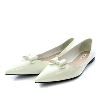 ミュウミュウ(MIU MIU)のミュウミュウ パンプス フラット ポインテッドトゥ リボンモチーフ 36(ハイヒール/パンプス)
