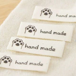 【特価商品】サムコス ハンドメイド用タグ ラベル 100枚セット 綿 かわいい 