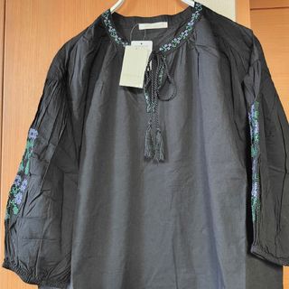 エヘカソポ(ehka sopo)のSM2 　ehko sopo インド刺繍ワンピース　新品　　エヘカソポ(ロングワンピース/マキシワンピース)
