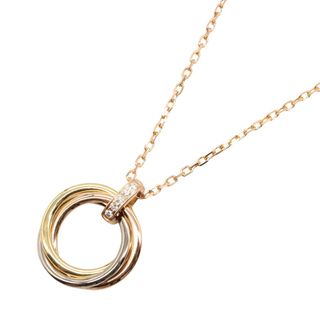 カルティエ(Cartier)のカルティエ CARTIER トリニティ ネックレス ダイヤ ネックレス ジュエリー K18（イエローゴールド） K18WG（ホワイトゴールド） K18(ピンクゴールド)/ダイヤモンド レディース クリア系 【中古】(ネックレス)