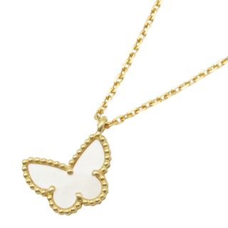 ヴァンクリーフアンドアーペル(Van Cleef & Arpels)のヴァンクリーフ＆アーペル Van Cleef & Arpels スウィート パピヨン ネックレス ネックレス ジュエリー K18（イエローゴールド） マザーオブパール レディース ホワイト系 【中古】(ネックレス)