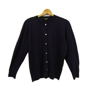 ジェンマ カーディガン トップス 長袖 クルーネック ニット イタリア製 レリアン レディース 13+サイズ パープル GEMMA(カーディガン)
