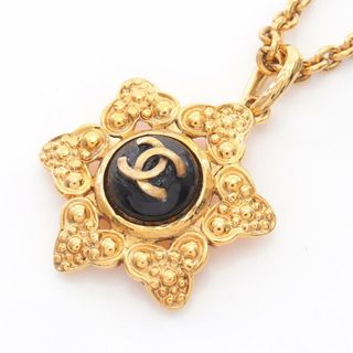 シャネル(CHANEL)のシャネル CHANEL ココマーク ネックレス ジュエリー GP（ゴールドメッキ） フェイクパール レディース ゴールド系 / ブラック系 【中古】(ネックレス)