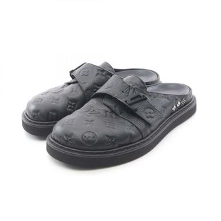 ルイヴィトン(LOUIS VUITTON)のルイ・ヴィトン LOUIS VUITTON LVイージーライン ミュール モノグラム サンダル 靴 レザー メンズ ブラック系 【中古】(サンダル)