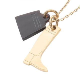 エルメス(HERMES)のエルメス HERMES アミュレット マロキニエ PM ネックレス ジュエリー GP（ゴールドメッキ） バッファローホーン ゴールド レディース ゴールド系 / ブラウン系 【中古】(ネックレス)
