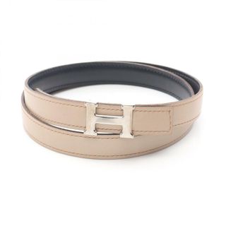 エルメス(HERMES)のエルメス HERMES Hベルト ベルト 衣料品 レザー GP ベージュ □F刻印（2002年製造） レディース ベージュ系 【中古】(ベルト)