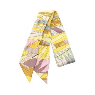 エルメス(HERMES)のエルメス HERMES ツイリー ASTROLOGIE NOUVELLE スカーフ 衣料品 シルク シルク レディース イエロー系 / マルチカラー 【中古】(バンダナ/スカーフ)