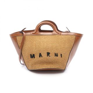 MARNI - マルニ MARNI TROPICALIA SUMMER スモール ハンドバッグ バッグ レザー ラフィア レディース ベージュ系 / ブラウン系 BMMP0068Q0 【中古】