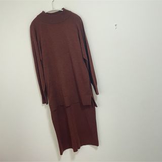 イネド(INED)のイネドクラロ 【2点セット】プルオーバーセットニットワンピース (ロングワンピース/マキシワンピース)