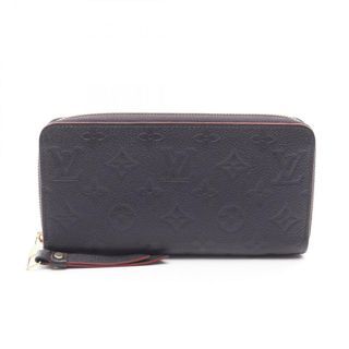 ルイヴィトン(LOUIS VUITTON)のルイ・ヴィトン LOUIS VUITTON ジッピー ウォレット モノグラムアンプラント マリーヌルージュ ラウンド長財布 財布 レザー レッド レディース ネイビー系 / レッド系 M62121 【中古】(財布)